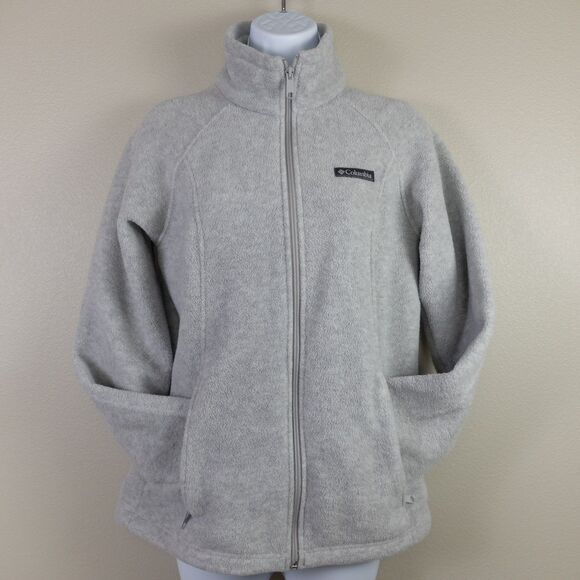 Columbia Cirrus Grey Heather Benton Springs Full Zip Fleece Jacket Size Small - Picture 4 of 14
